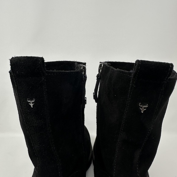 Trask Boots Womens Size 9 / 10 Black Suede Side Zip Ankle Booties Comfort - Picture 5 of 11